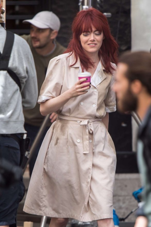 Emma Stone - Filming 'Cruella' in London