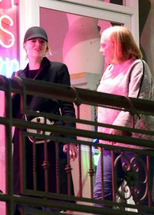 Emma Stone - Leaves sushi park restaurant in West Hollywood