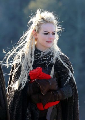 Emma Stone - On the set of 'Maniac' in Kerhonkson