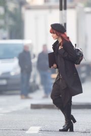 Emma Stone seen filming 'Cruella' on Regent's Street in London