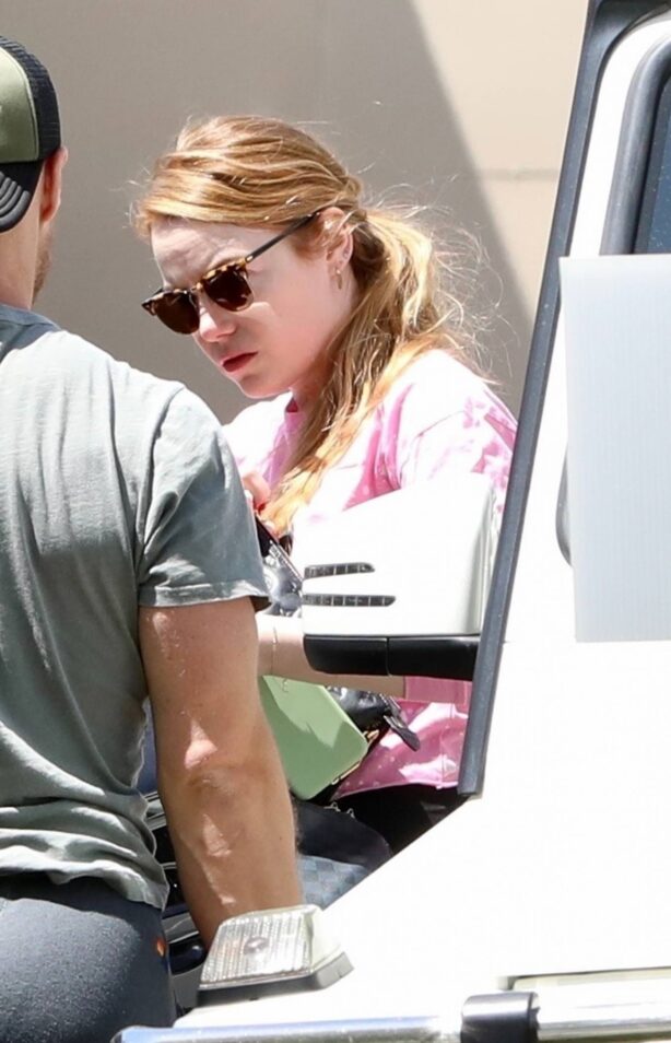 Emma Stone - Seen with her husband at the gym in West Hollywood
