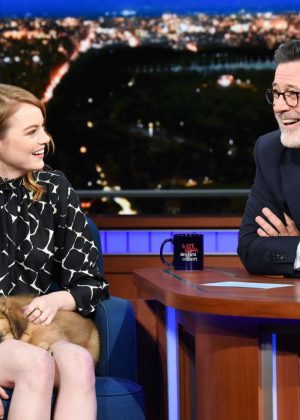 Emma Stone - Visits The Late Show With Stephen Colbert in NY