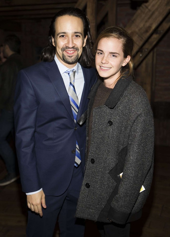 Emma Watson at 'Hamilton' at the Richard Rodgers Theatre in NYC