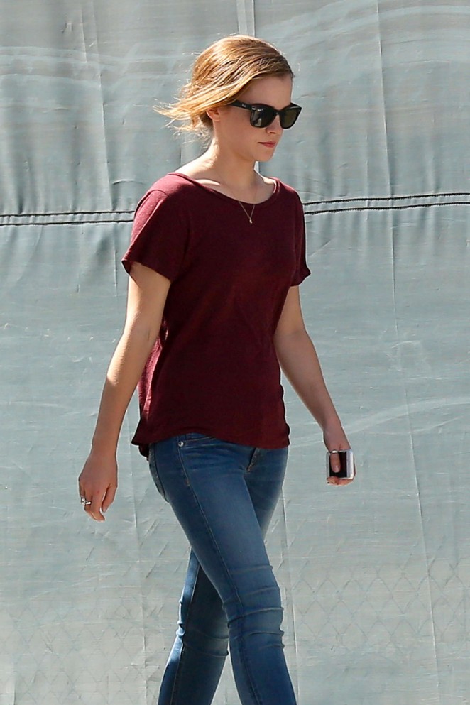 Emma Watson - Filming 'The Circle' Movie Set in Pasadena