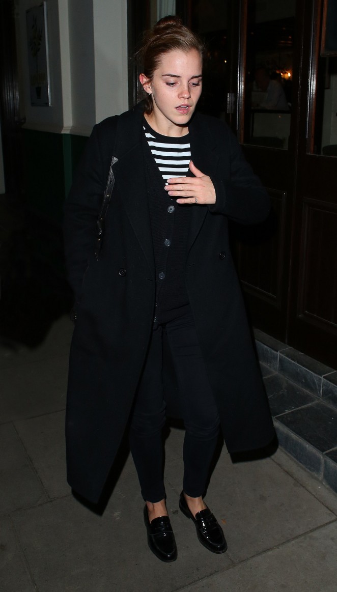 Emma Watson - Leaving Lemonia Restaurant in London