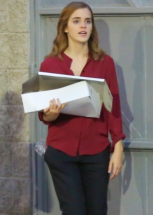 Emma Watson on the set of 'The Circle' in LA