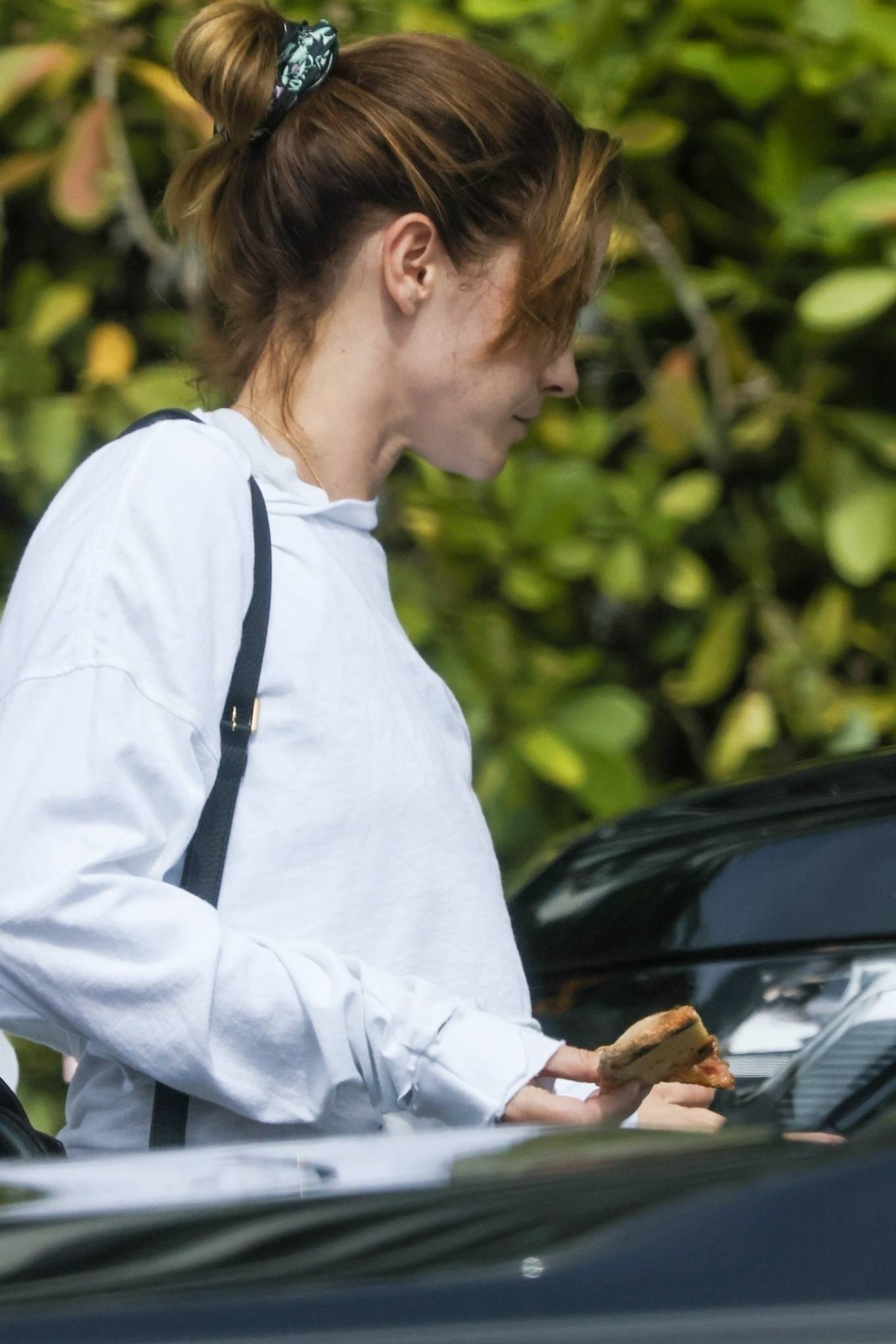 Emma Watson 2023 : Emma Watson – Photographed enjoying her pizza on a stroll around the city-07