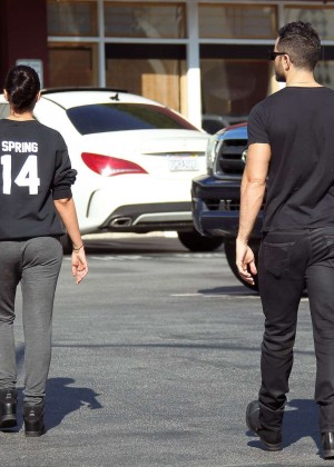 Emmanuelle Chriqui Booty in Tights out in West Hollywood