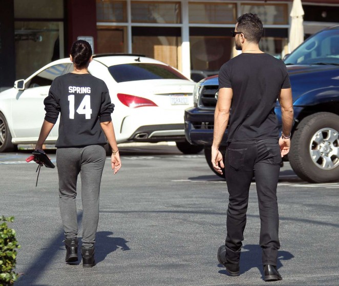 Emmanuelle Chriqui Booty in Tights out in West Hollywood