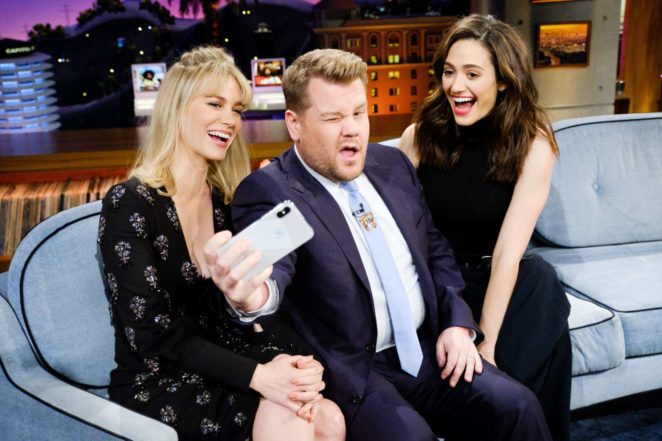 Emmy Rossum and January Jones - 'The Late Late Show with James Corden' in LA