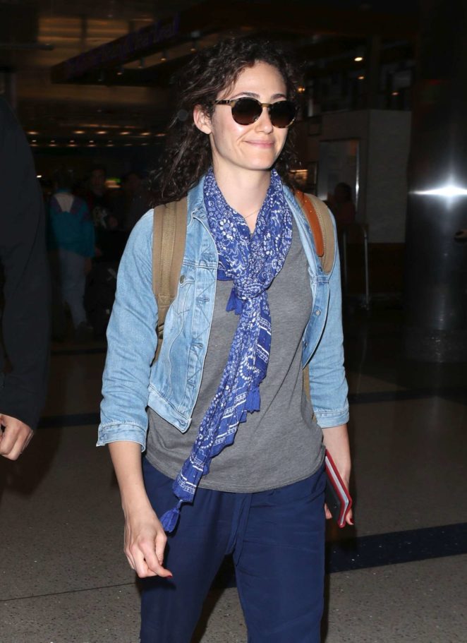 Emmy Rossum at LAX Airport in Los Angeles
