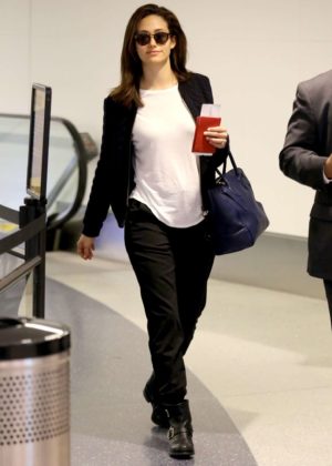 Emmy Rossum at LAX International Airport in Los Angeles