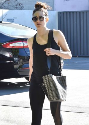 Emmy Rossum in Tights - Hits the gym in LA
