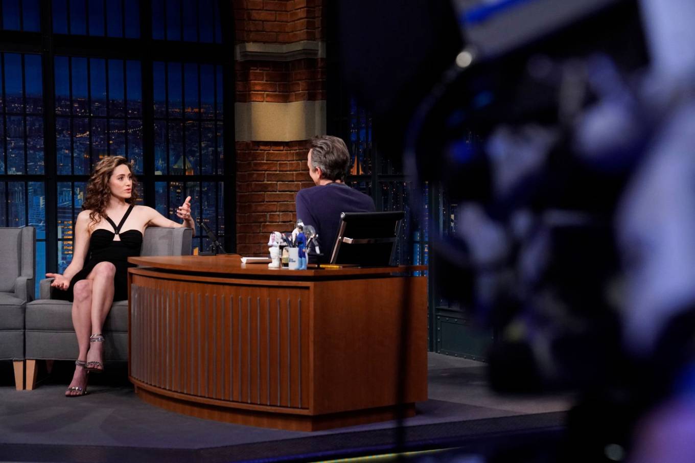 Emmy Rossum 2022 : Emmy Rossum – Late Night with Seth Meyers (Season 9 – Episode 1296), New York-09