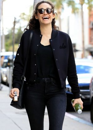 Emmy Rossum - Leaving a pressed juicery in Beverly Hills