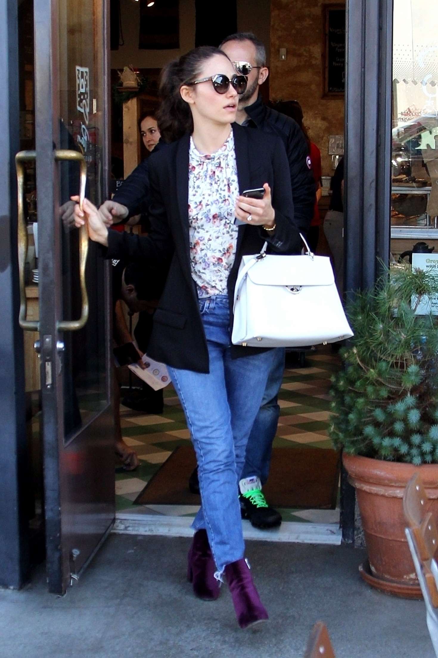 Emmy Rossum – Out for lunch at Le Pain Quotidien in LA | GotCeleb