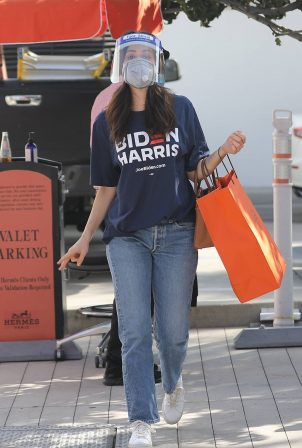 Emmy Rossum seen out on a shopping trip at Hermes on Rodeo Drive in Beverly  Hills
