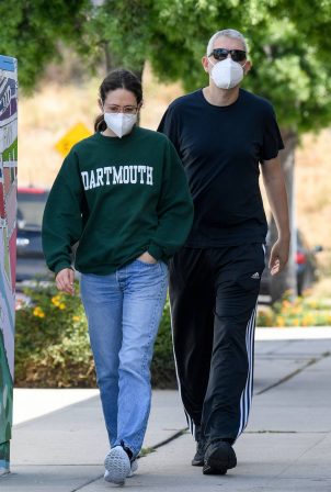 Emmy Rossum with Sam Esmail - Out for a walk in Toluca Lake