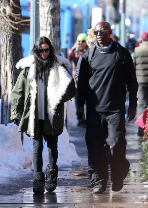Erica Packer with Seal out in Aspen