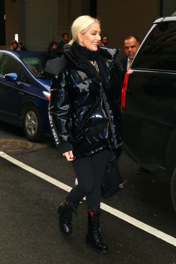 Erika Jayne in a Fendi puffer after her appearance on The Wendy Williams Show in NYC