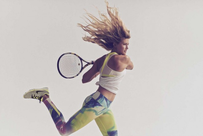 Eugenie Bouchard - Nike Legendary Lava Tight Campaign 2015