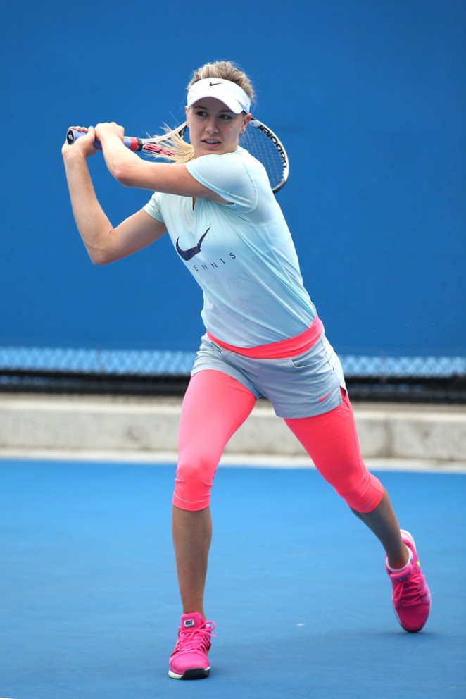 Eugenie Bouchard - Practice Session 2015 in Melbourne