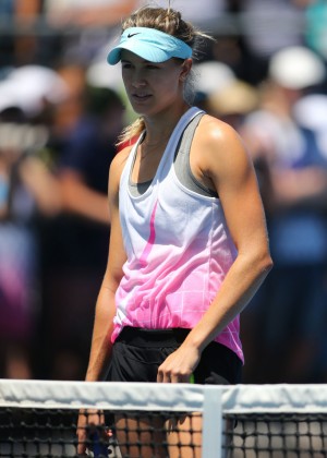 Eugenie Bouchard - Practice Session in Melbourne 2015