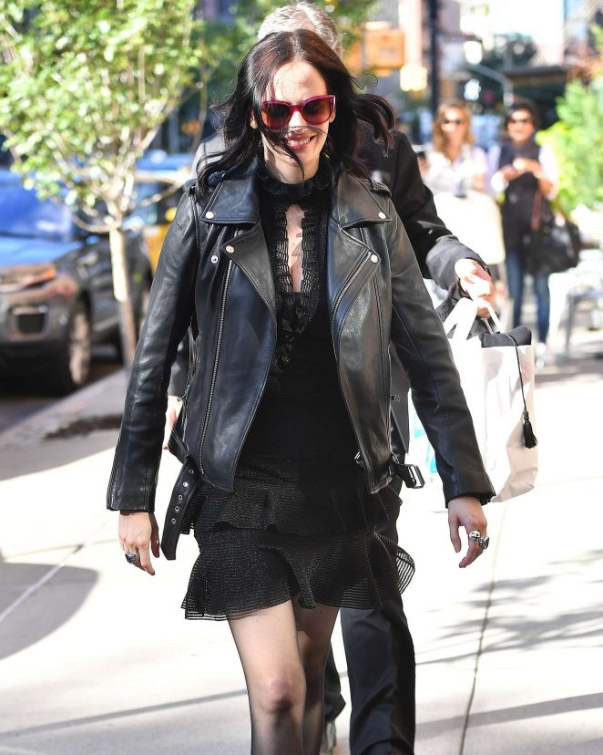 Eva Green in Black out in New York City