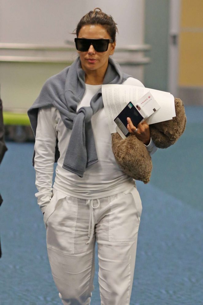 Eva Longoria - Arriving at Vancouver International Airport