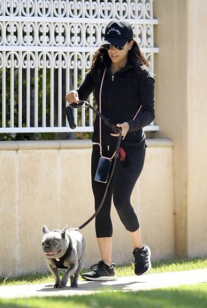 Eva Longoria at the park with her family in Beverly Hills