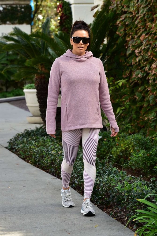 Eva Longoria in Tights - Out in Beverly Hills