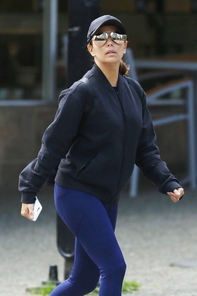 Eva Longoria in Tights Out in Vancouver