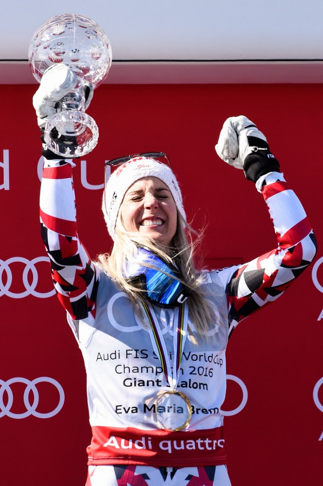 Eva-Maria Brem - FIS Alpine Skiing World Cup 2016 in St. Moritz