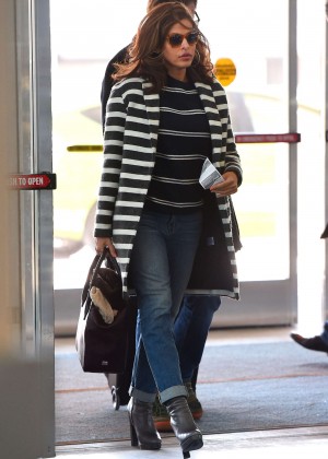 Eva Mendes at JFK Airport in NYC