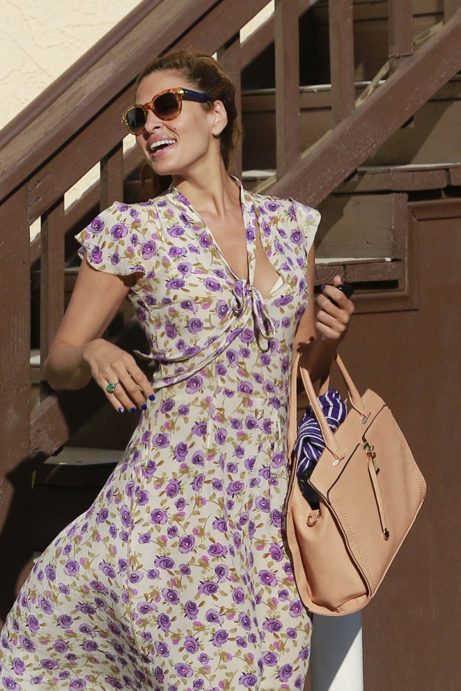 Eva Mendes - Leaving a salon in Hollywood