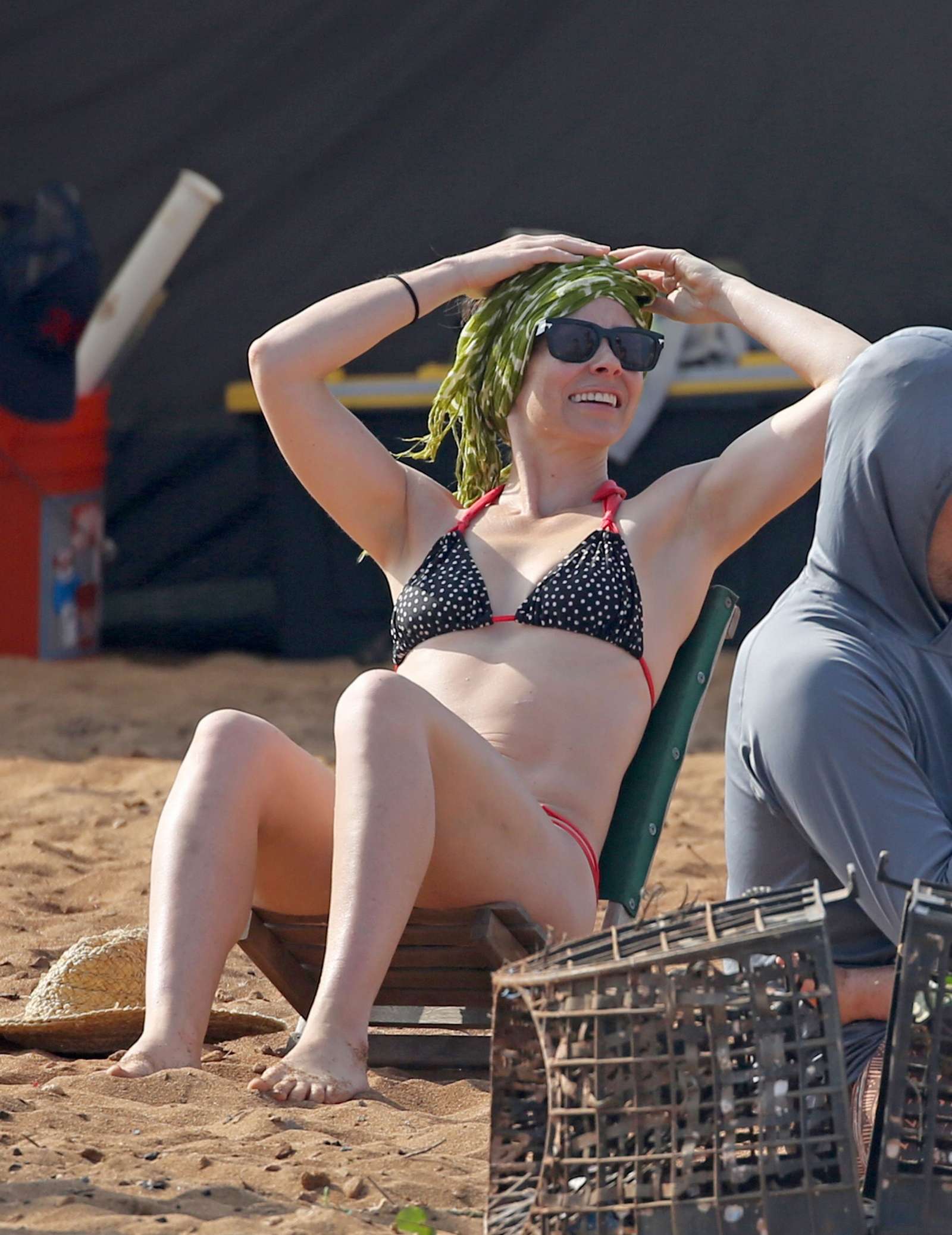 Evangeline Lilly in Bikini at a beach in Hawaii. 
