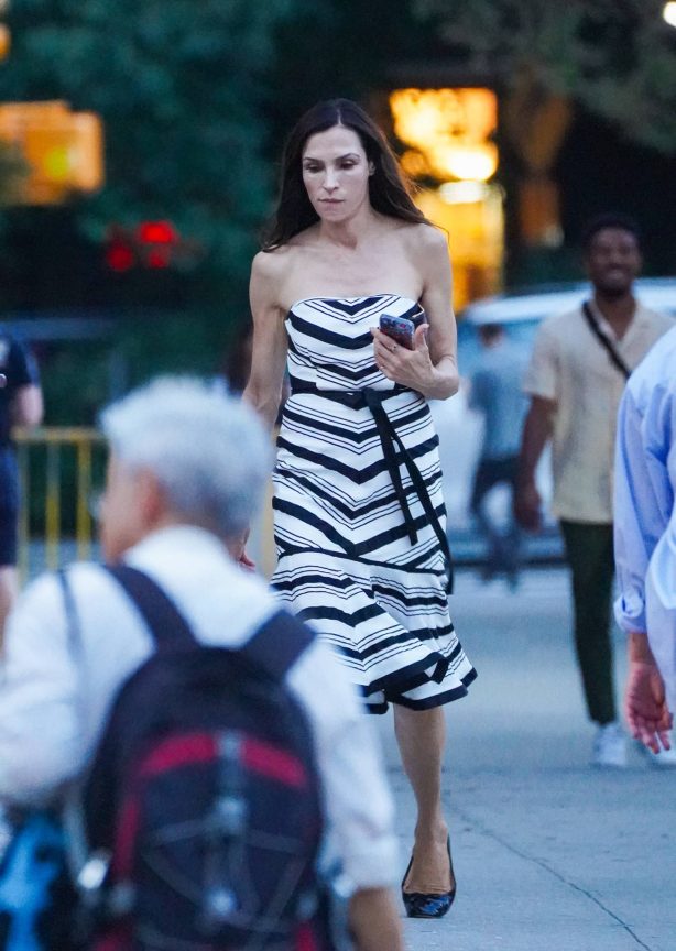 Famke Janssen - Photographed stepping out in New York