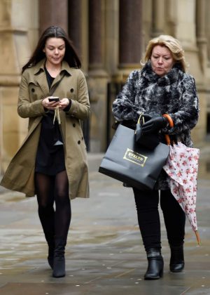 Faye Brookes with her mum out in Manchester