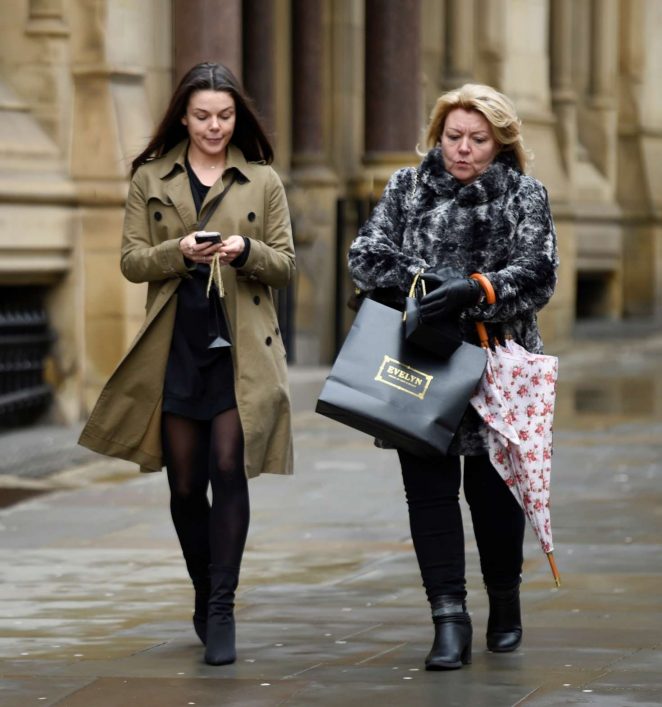 Faye Brookes with her mum out in Manchester