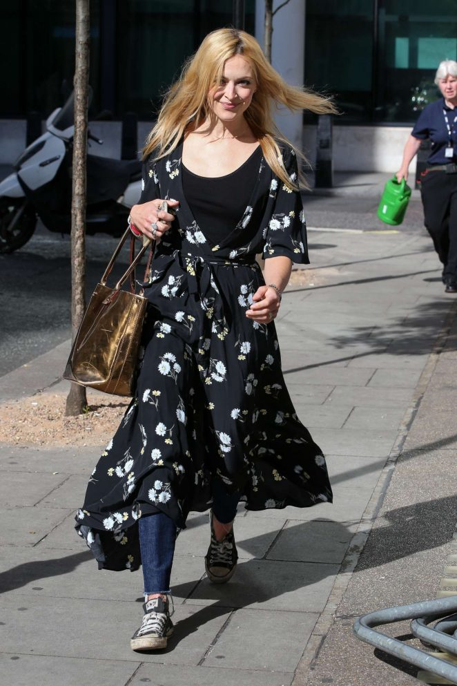 Fearne Cotton in Long Dress at BBC Radio Two studios in London
