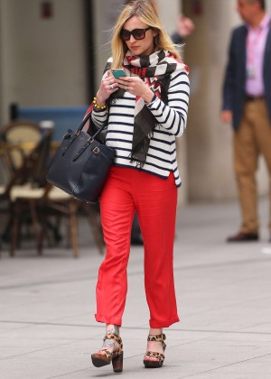 Fearne Cotton in Red Pants Leaving BBC Radio 1 in London
