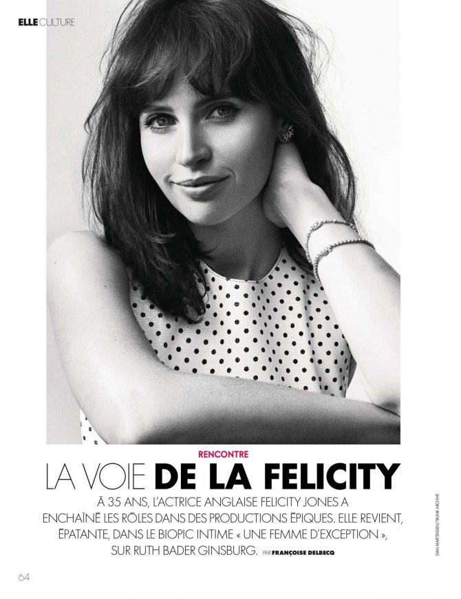 Felicity Jones - Elle France Magazine (December 2018)