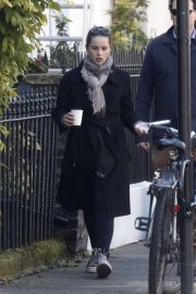 Felicity Jones - Out for a morning walk in London
