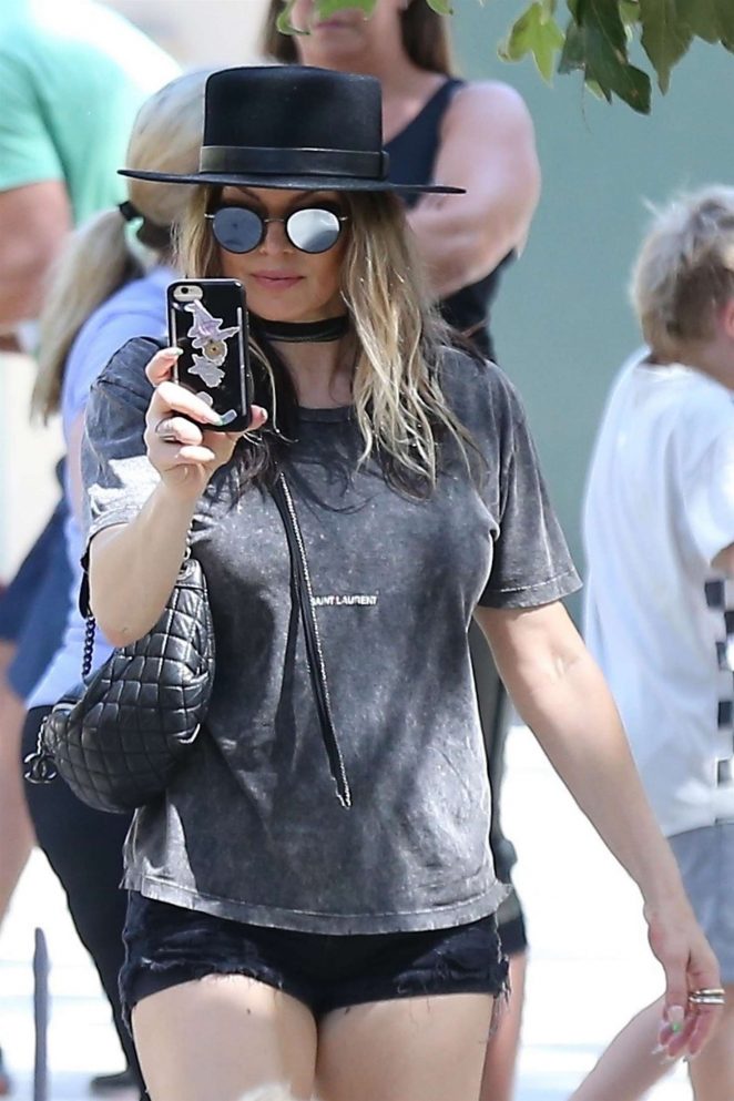 Fergie in Black Shorts - Out in Los Angeles