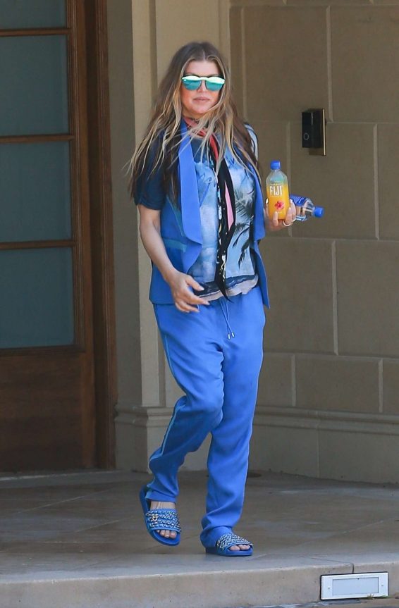 Fergie in Blue - Out in Los Angeles
