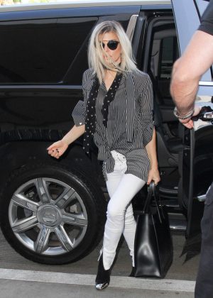Fergie in Tight Pants at LAX in Los Angeles
