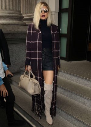 Fergie Leaves Her Hotel in Milan