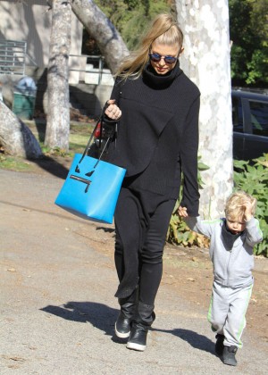 Fergie Take Son Axl to the Park in LA