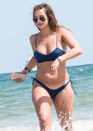 Ferne McCann in Blue Bikini in Ibiza