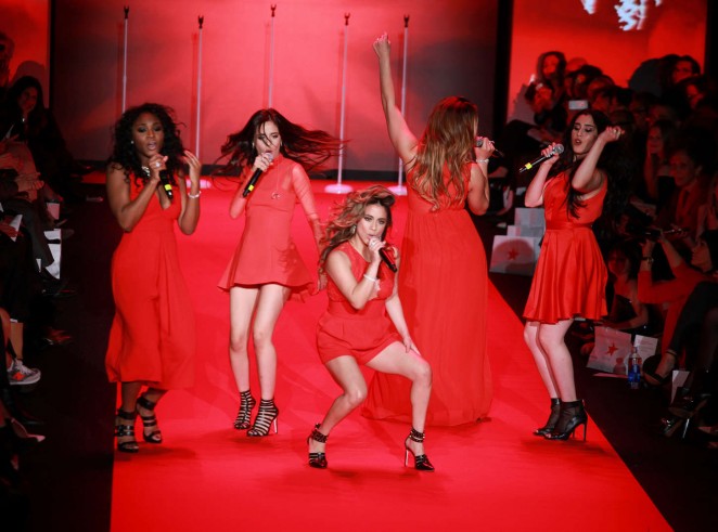 Fifth Harmony - Go Red For Women Red Dress Collection 2015 in NYC